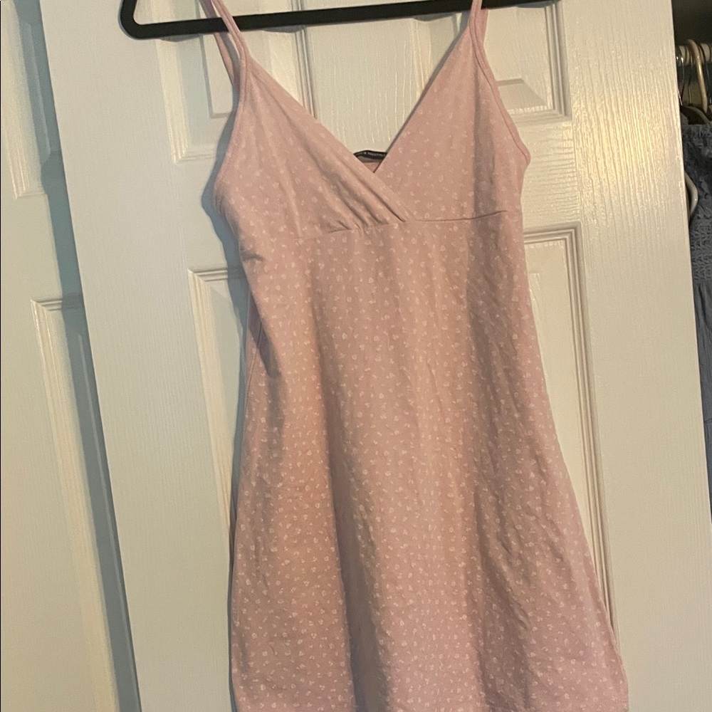 Brandy Melville Light Pink Floral Dress